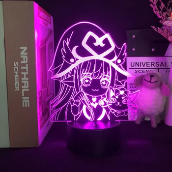 Liga De Leyendas Lulu 3D Led Luz de Noche Para los Niños de Anime Juego de Casa de la Mesilla de la Ilusión de la Lámpara Para Niños de Cumpleaños Decoración Amigo Don