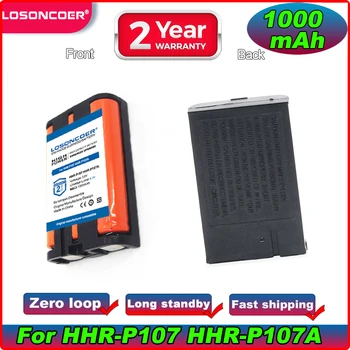 LOSONCOER 1000mAh HHRP107 Ni-MH Batería Para HHR-P107 HHR-P107A HHRP107A HHR-P107A KX-TG6074PK, KX-TGA300 Teléfono Inalámbrico de la Batería