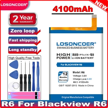 LOSONCOER 4100mAh R6 Batería Para Blackview R6