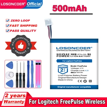 LOSONCOER 500mAh Para Logitech FreePulse Auricular Inalámbrico Batería