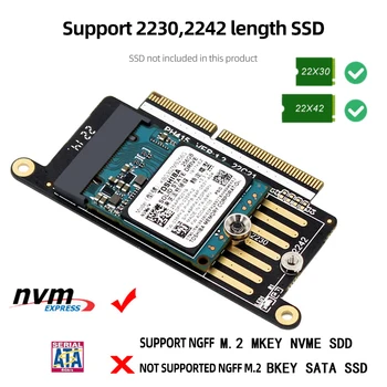 M. 2 NVME Tecla M SSD Adaptador de Lector de Tarjetas para MACBOOK PRO 2016/2017 A1708 Plug and Play de la Unidad de disco Duro Externa Convertidor de Tarjeta CF