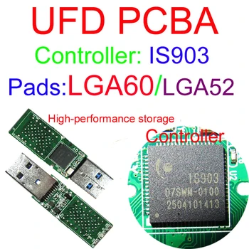 Mejor Calidad de la UNIDAD FLASH USB PCBA, LGA60 LGA52 de Doble Zapata, IS903 Controlador USB3.0 , DIY KITS DE UFD