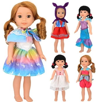 Mini Juguetes ropa de la Muñeca de 14 Pulgadas de 35 cm de gel de Sílice en el Rastreo de la Muñeca de accesorios de Moda manto de la princesa vestido de Niña de regalo
