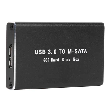 Mini USB 3.0 para mSATA Adaptador de la caja de Disco Duro Externo Disco Duro SSD Caso