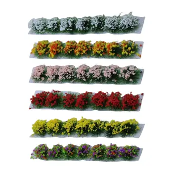 Miniatura grupo de Flores Espeso Tufts DIY Decorativo Estática Hierba Mechones de Mesa de Arena, Escena de Diseño Diorama Modelo de Edificio