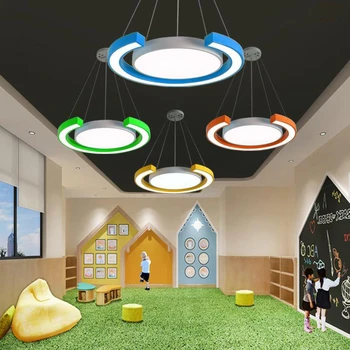 Moderno Anillo del Jardín Colgante de Luz Creativa Parque de Atracciones de Lámparas LED de la Oficina de Modelado de Luces Personalizada de Kindergarten de la Lámpara Colgante