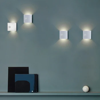 Moderno LED Luces de Pared del Sensor de Movimiento PIR Interior Vestíbulo al aire libre Patio de Luces