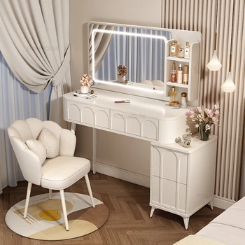 Moderno Minimalista Aparadores de Luz Pequeño Apartamento de Lujo de los Muebles de Maquillaje tocador con Espejo de Casa de Dormitorio Muebles de