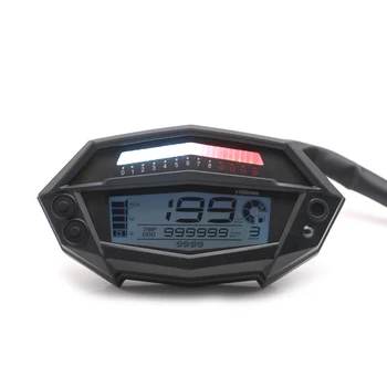 Motocicleta Negro LCD Digital Ajustable Tacómetro Velocímetro, Odómetro, Indicador de Combustible Para Kawasaki Z1000