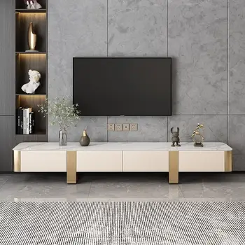 Mueble de TELEVISIÓN combinación, luz, lujo, moderno, de sencillez, de gama alta, minimalista Nórdico de roca panel de la sala de estar, pequeña unidad de piso ca
