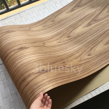 Natural de Auténtica madera de Nogal Negro de Chapa de Madera para Muebles Respaldo Kraftpaper acerca de 60cm x 2.5 m 0,25 mm C/C