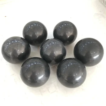 Natural de los cristales de roca de curación piedras bolas negras shungite esfera para la decoración