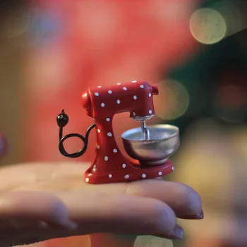 Navidad Estilo en Miniatura casa de Muñecas de Simulación de la Batidora Mini Mezclador de Cocina de Juguetes de modelos de Muñecas Casa de Muñecas, Accesorios de Decoración