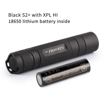 Negro S2+ XPL HOLA ,18650 linterna ,linterna de mano con batería 18650 