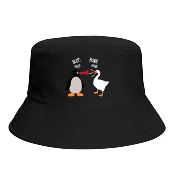 noot noot honk honk Pingu Penguin Animado Hombres Mujeres Sombrero de Cubo de Playa Plegable de Espesor Panamá Gorra de Visera de Sol, Sombreros de Pescador Tapas