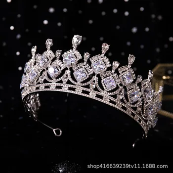 Novia de sombreros de la corona 2021 nueva de lujo de gama alta hada de la belleza original del cristal de circón diadema de novia accesorios