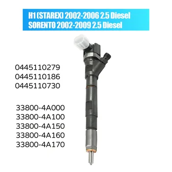 Nueva 0445110279 0445110186 0445110092 Diesel del Inyector de Combustible 33800 4A100 Para HYUNDAI H1 (STAREX) / KIA SORENTO 2.5 CRDi