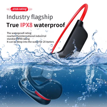 Nueva Moda de la Conducción Ósea Bluetooth Auricular X7 Inalámbrica IPX8 Natación Auriculares MP3 IP68 32G Impermeable Auricular