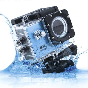 Nuevas Tendencias 4K/1080P Inalámbrica Cámara de Acción bajo el agua con Go Pro de Acrílico de la Caja de Wifi de Acción y Deportes de la cámara