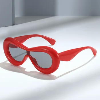 Nuevo en el Óvalo de Gafas de sol para Hombres, Mujeres 2023Fashion Retro de Diseño de la Marca de Tonos Gafas de Mujer Color Caramelo de Gafas de Gafas de Sol