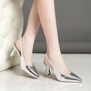 Nuevos Zapatos de las Señoras de 2023 de la Moda de Alta Calidad de las Mujeres de la Venta Caliente zapatos de Tacón Alto para Fiesta de Verano Bombas de las Mujeres Sólida Slip-on Mujer Sandalias