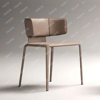 Nórdico Moderno De Metal Sillas De Comedor De Diseño De Lujo Único Adultos Relajante Silla Ergonómica Soft Respaldo Cadeira Nórdicos Muebles