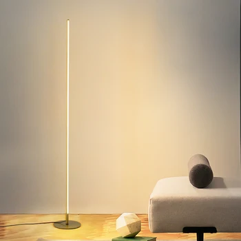 Nórdicos LED de Cuerpo Negro de Lámpara de Piso Control Remoto de Atenuación de Pie Lámparas para la Sala de estar del Dormitorio de Arte de la Iluminación Interior Luz de la Luminaria