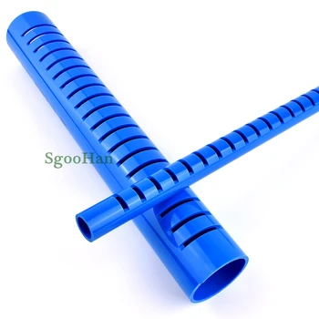 OD 20~50 mm Azul PVC Tanque de Peces de Acuario de la Lluvia de la Tubería del Filtro de Accesorios de Goteo de Agua Tubo de Riego de jardines Drenaje Diluvio Tubo de 32 cm de Largo