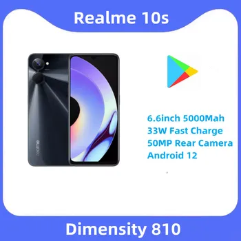 Oficial Original Nuevo Realme 10s 5G Teléfono Móvil Dimensity 810 6.6 pulgadas 5000Mah 33W de Carga Rápida de 50MP Cámara Trasera de 12 de Android