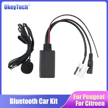 OkeyTech Coche de Radio RD4 de Música Bluetooth AUX Llamada de Teléfono de manos libres y el Adaptador de MICRÓFONO Para Peugeot para Citroen 12Pin