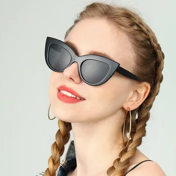 OLOPKY de Ojo de Gato Gafas de sol de las Mujeres de la Moda de Grandes Gafas de sol de montura Anti-UV de Lujo Gafas de sol de las Mujeres Gafas De Sol Vintage Para Mujer
