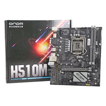 ONDA H510 Placa base LGA 1200 Soporte de procesadores Intel Core i3/i5/i7/i9 10/11 Procesador de Doble canal de Memoria DDR4 VGA+HDM+DP H510M