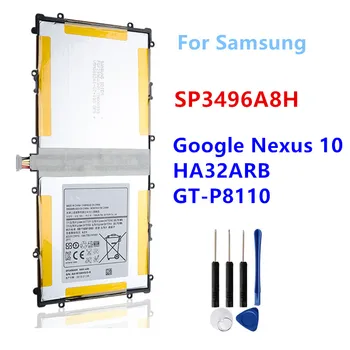 Original de la Tableta de la Batería SP3496A8H(1S2P) Para Samsung Google Nexus 10 GT-P8110 SP3496A8H HA32ARB 9000mah Auténtica de la Batería