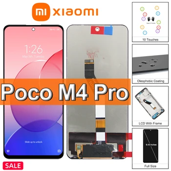 Original De Xiaomi Poco M4 Pro 5G Pantalla LCD de Pantalla Táctil Digitalizador Panel de Vidrio de la Asamblea, Con Marco Para Xiaomi M4 Pro 5G LCD