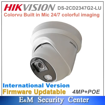 Original Hikvision DS-2CD2347G2-LU Micrófono Incorporado en la Vigilancia de la Seguridad 4MP POE ColorVu Fijo IP67 de la Torreta de la Cámara de Red