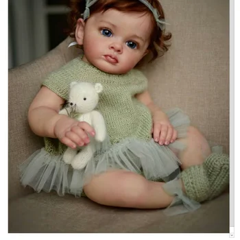 Originales hechos a Mano Recién nacido Real Reborn Doll con Venas Visibles Regalo de Cumpleaños para Niñas, 60cm de 23