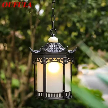 OUFULA Clásica lámpara Colgante al aire Retro de la Lámpara del LED Impermeable para el Hogar Corredor de Decoración