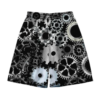 Pantalones Cortos de playa para Hombres y mujeres ropa en 3D de la impresión digital cortos casual tendencia de la Moda par de Pantalones 17