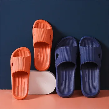 Par de Zapatos de Mujer Sandalias de Playa de Baño Antideslizante Zapatillas de EVA Interior Suela Blanda Zapatos de la Diapositiva Chanclas Casa Plana, Zapatillas