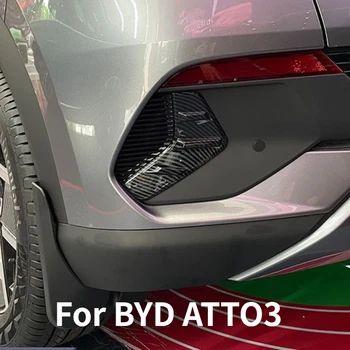 Para BYD Atto3 de Aire Delanteras Cuchillo Modificación Especial diseño de Fibra de Carbono Parche de luz Antiniebla Trasera Sombra de la Decoración, Limpiaparabrisas Trasero Tira