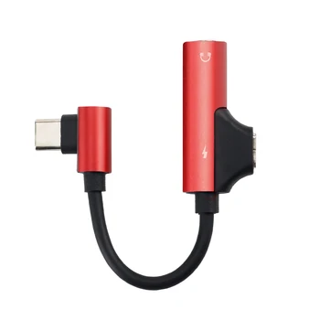 Para el USB Tipo C para Jack de 3,5 mm TypeC Audio Splitter Cable de los Auriculares de los Auriculares Auxiliar de 3.5 Adaptador de Cargador Usb-C