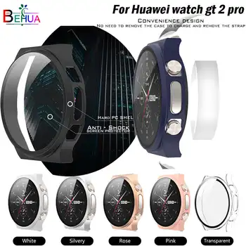 Para Huawei Reloj GT 2 pro Protectora de la Pantalla de la caja del Reloj +Templado película Completa Protector de la Galjanoplastia de la helada de la Pc de Tapa Dura, con Accesorios