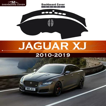 Para Jaguar XJ XJL 2010-2019 X351 Salpicadero del Coche Evite la Luz de la Almohadilla de Instrumento de la Plataforma de Escritorio de la Cubierta de Cuero Antideslizante Dash Mat 2018