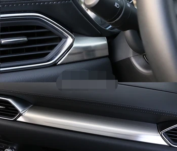 Para Mazda CX-5 CX5 2017-2019 Centro de la Consola central Panel de Control Cubierta de guarnición Interior de ABS Cromado de la etiqueta Engomada del Coche-Accesorios de Estilo