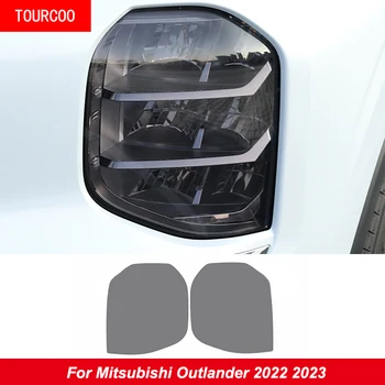 Para Mitsubishi Outlander 2022 2023 De Faros De Luz Diurna Negro Tinte Transparente De La Lámpara De La Película Protectora De La Etiqueta Engomada