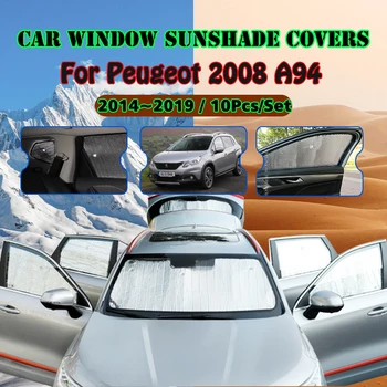 Para Peugeot 2008 A94 MK1 2014~2015 2019 Ventana de Coche Parasol Parabrisas UV Proteger Reflector de Sol a la Sombra de la Visera del Auto Accesorios