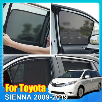 Para Toyota SIENNA 2009-2019 Magnético de la Ventana de Coche Parasol Escudo Parabrisas Delantero Trasero Lado de la Cortina de la cortina del Sol Visera