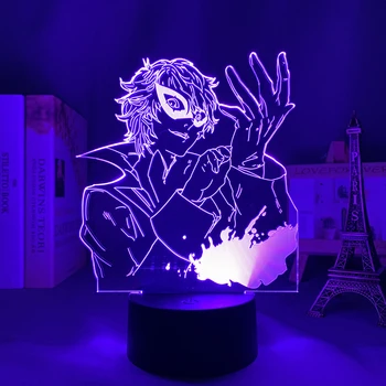Persona 5 Led Luz de Noche para los Niños Dormitorio Decoración de la lámpara de noche de Regalo de Cumpleaños de Anime Gadget de la Sala de la Lámpara de la Mesa de Persona 5