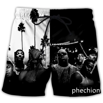 phechion Nueva Moda de los Hombres/de las Mujeres Rapero 2pac Tupac Impresión 3D Casual pantalones Cortos Novedad Streetwear Hombres Sueltos Deportivos Cortos L62