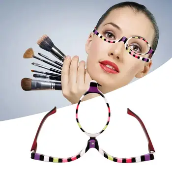 Portátil De Lentes De Aumento De Rotación De Maquillaje Gafas De Lectura Plegable Gafas De Cuidado De La Visión +1.50~+4.0 De Dioptrías Cosmética Gafas